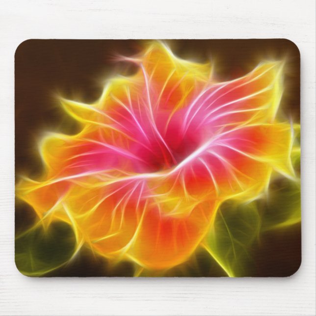 Mousepad Flor colorida brilhante do hibiscus (Frente)