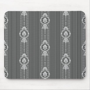 Mousepad Flor com coroa de louro em cinza