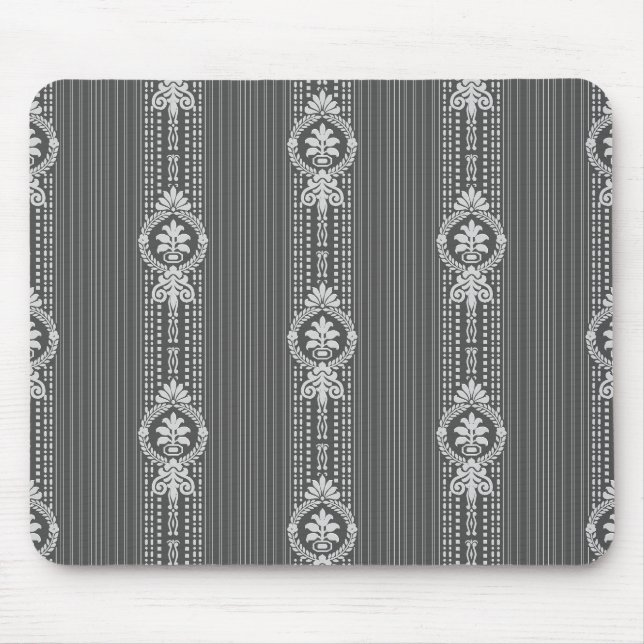 Mousepad Flor com coroa de louro em cinza (Frente)