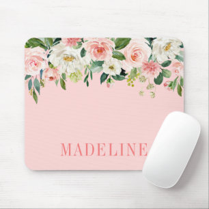 Mousepad Flor Cor de Água Fashionável Moderna Elegante