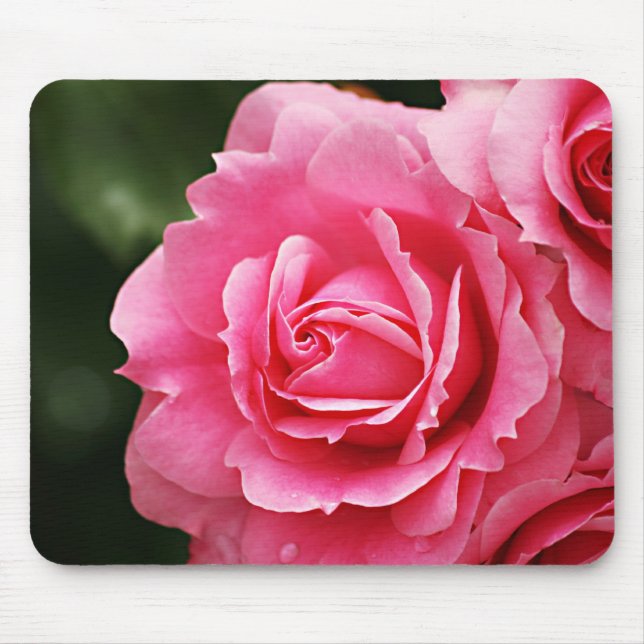 Mousepad Flor da flor do rosa do rosa (Frente)