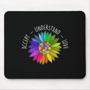 Mousepad Flor da Margarida de Conscientização do Autismo Fl