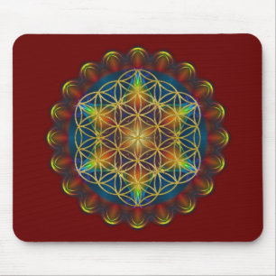 Mousepad FLOR DA VIDA / Blume des Lebens - Mandala III