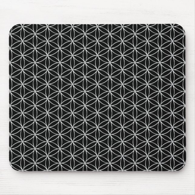 Mousepad Flor da Vida / Blume des Lebens - padrão prateado (Frente)