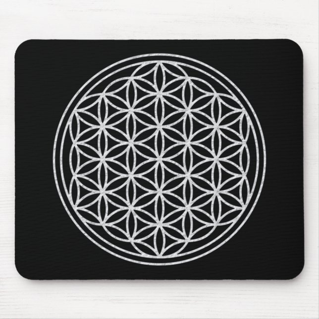Mousepad FLOR DA VIDA - branco (Frente)