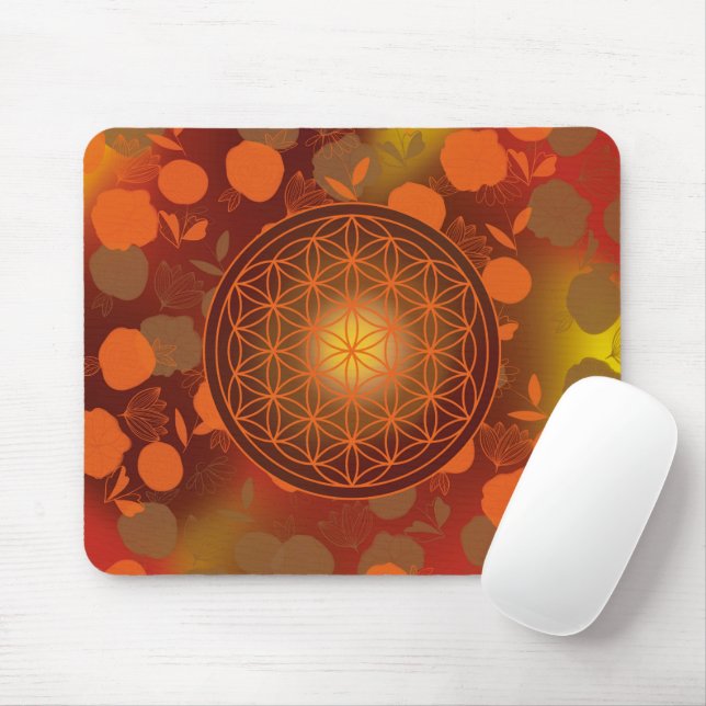 Mousepad flor da vida, chakra,zen,geométrico sagrado, (Com mouse)