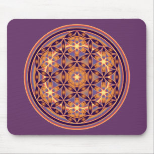 Mousepad Flor da vida - estilo 02 do botão