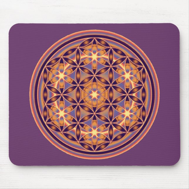Mousepad Flor da vida - estilo 02 do botão (Frente)