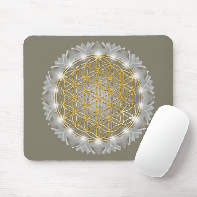 Mousepad FLOR DA VIDA - Luz geométrica sagrada 1 (Com mouse)