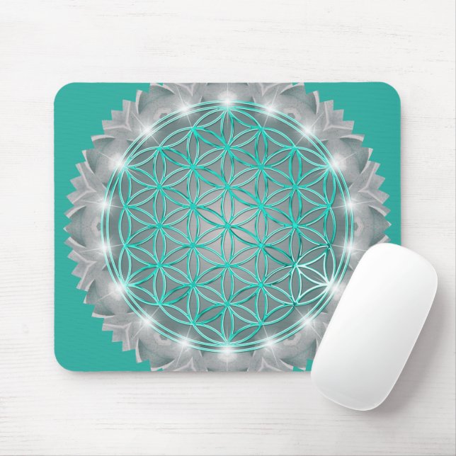 Mousepad FLOR DA VIDA - Sagrado Geometrie Light 2 (Com mouse)