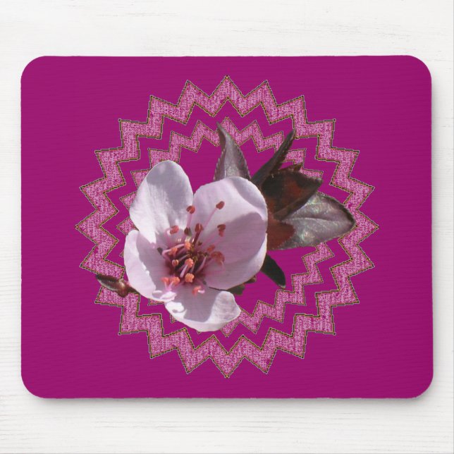 Mousepad - Flor de ameixa na medalha (Frente)