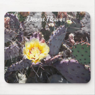 Mousepad Flor de cacto amarela na primavera