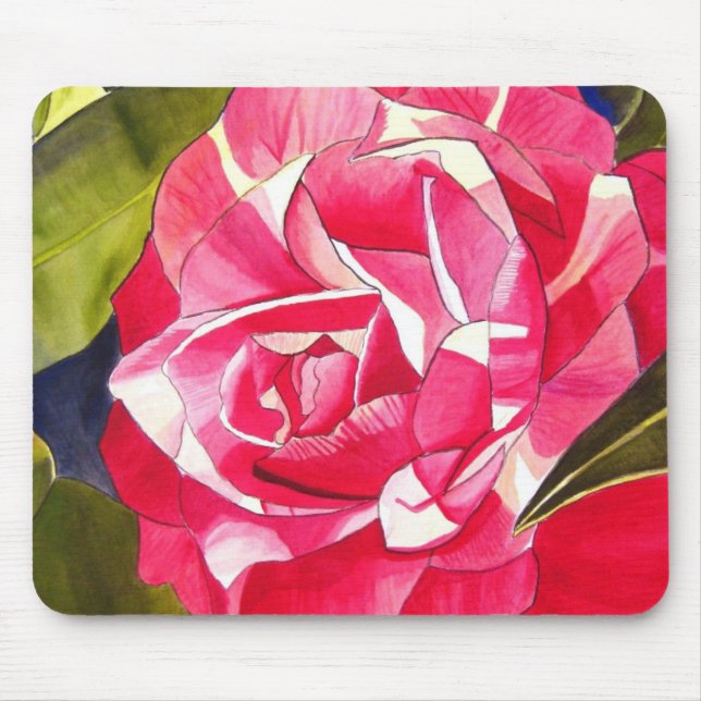 Mousepad Flor de Camellia rosa-claro (Frente)