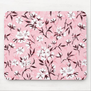 Mousepad Flor de cereja branca