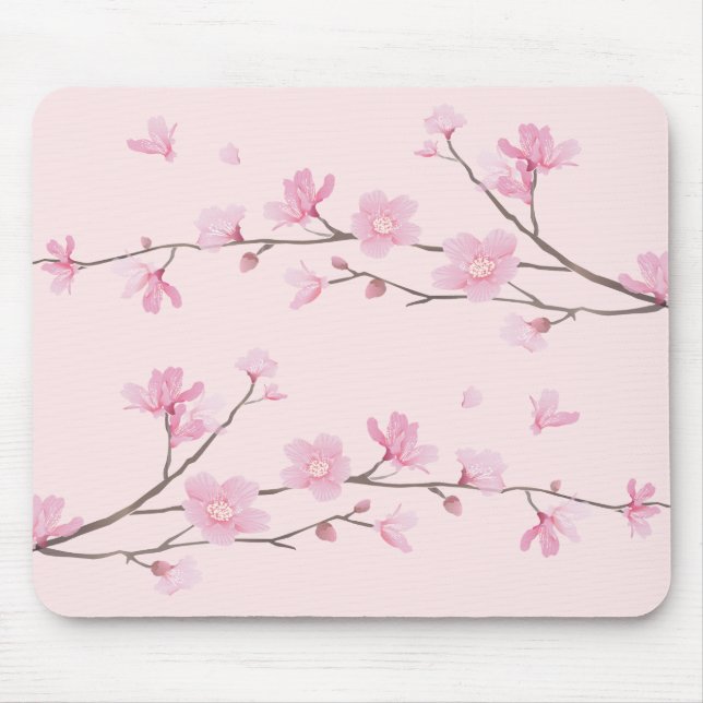 Mousepad Flor de Cereja - Rosa (Frente)