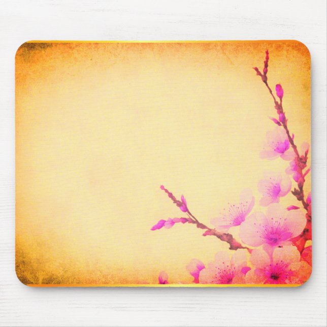 Mousepad Flor de Cereja Rosa (Frente)