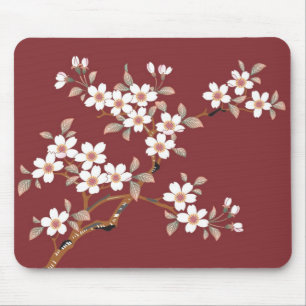 Mousepad Flor de cerejeira elegante Mousemat floral