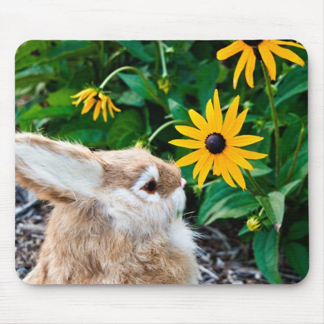 Mousepad flor de cheiramento de coelho (Frente)