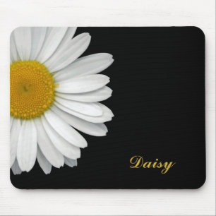 Mousepad Flor de Daisy Moderno e Simples com Nome