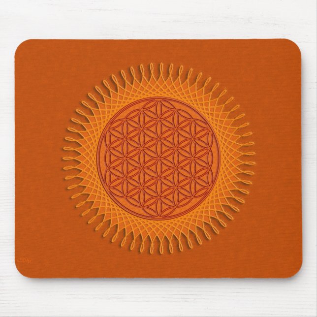 Mousepad Flor de design vivo/sol (Frente)