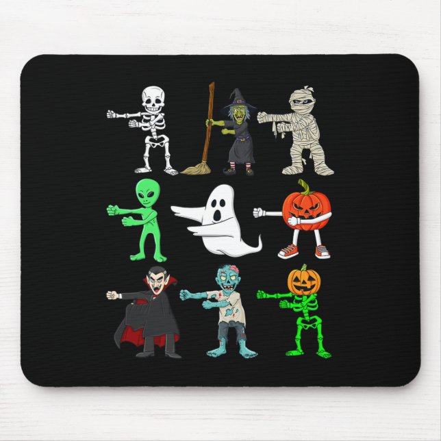 Mousepad Flor De Halloween Como Um Chefe Monstros Rapazes G (Frente)