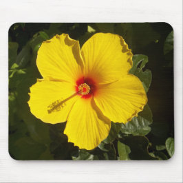 Mousepad Flor de Hibiscus Amarelo