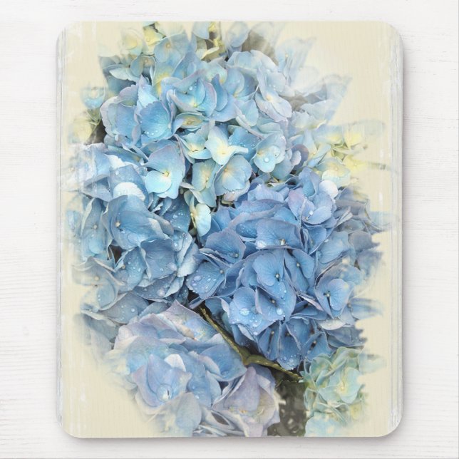 Mousepad Flor de Hydrangea Azul (Frente)