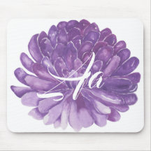 Mousepad "Flor de Lavanda/Esquema de Aquarela"