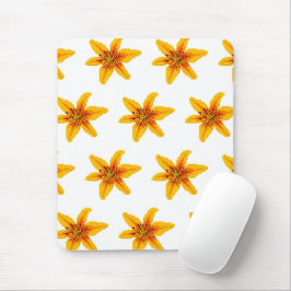 Mousepad Flor de Lírio Amarela Pixelada