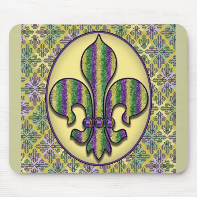 Mousepad Flor de lis do carnaval da listra (Frente)