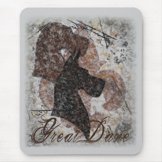 Mousepad Flor de lis great dane (Frente)