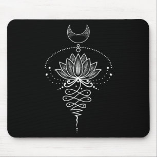 Mousepad Flor de Lótus Espiritual Unalome Meditação Zen Yog
