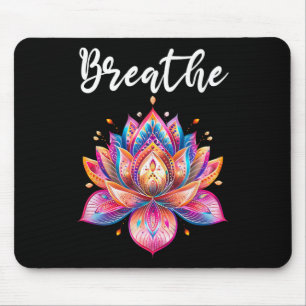 Mousepad Flor de Lótus Yoga Meditação Respirar _3