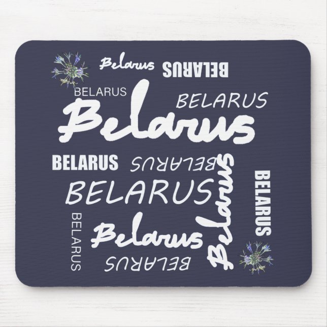 Mousepad Flor de Milho Nacional da Bielorrússia (Frente)