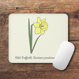 Mousepad Flor de Pastel de Daffodil Botânico