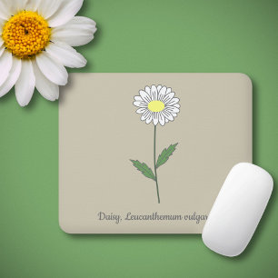 Mousepad Flor de Pastel de Margarida Botânica