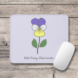 Mousepad Flor de Pastel Selvagem Botânica
