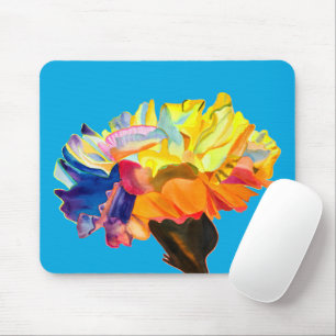 Mousepad Flor de pop de cravagem colorida