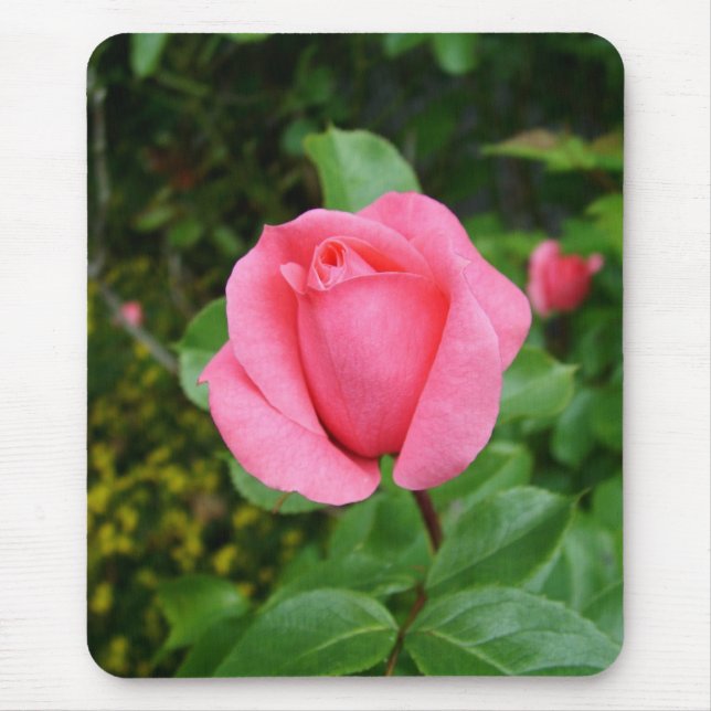 Mousepad flor de rosa rosa (Frente)