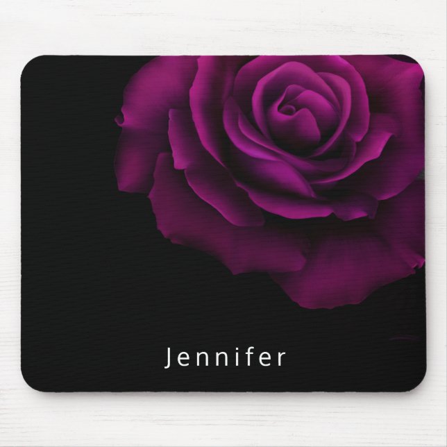 Mousepad Flor de Rosa Roxa Gótica (Frente)