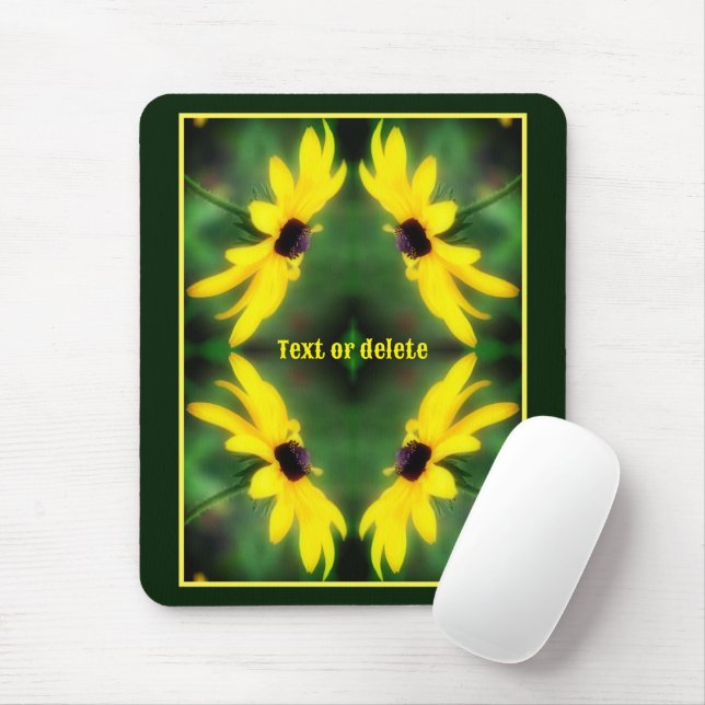 Mousepad Flor de Susan Daisy de olhos negros personalizada (Com mouse)