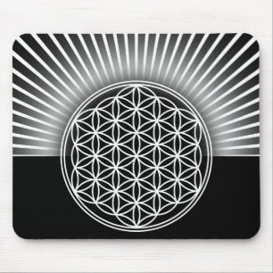Mousepad Flor de vida / Blume des Lebens - branco plano