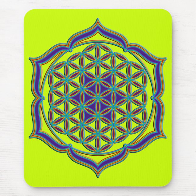 Mousepad Flor De Vida / Blume des Lebens - Lotus Contour (Frente)