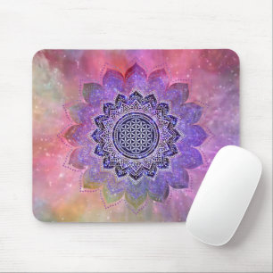 Mousepad Flor De Vida - Estilo De Vintage Espaço De Galáxia