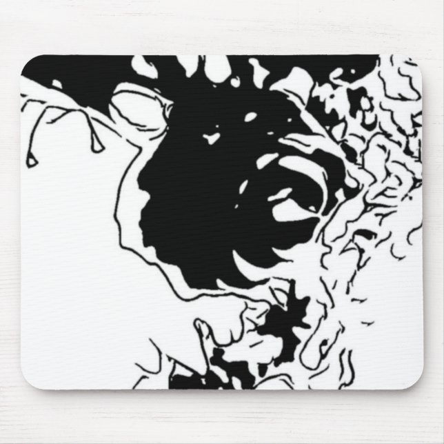 Mousepad Flor Doodle (Frente)