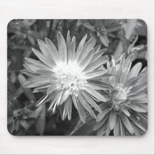 Mousepad Flor em Preto e Branco