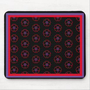 Mousepad Flor em um fundo preto personalizado personalizado