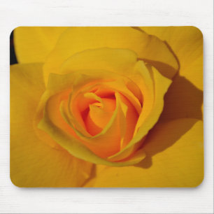 Mousepad Flor floral elegante Rosa amarela