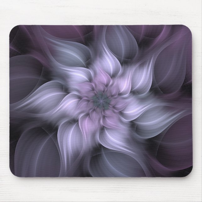 Mousepad Flor Fractal Roxo (Frente)