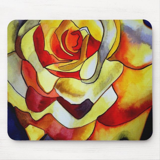 Mousepad Flor Freesia de Subida Amarela (Frente)